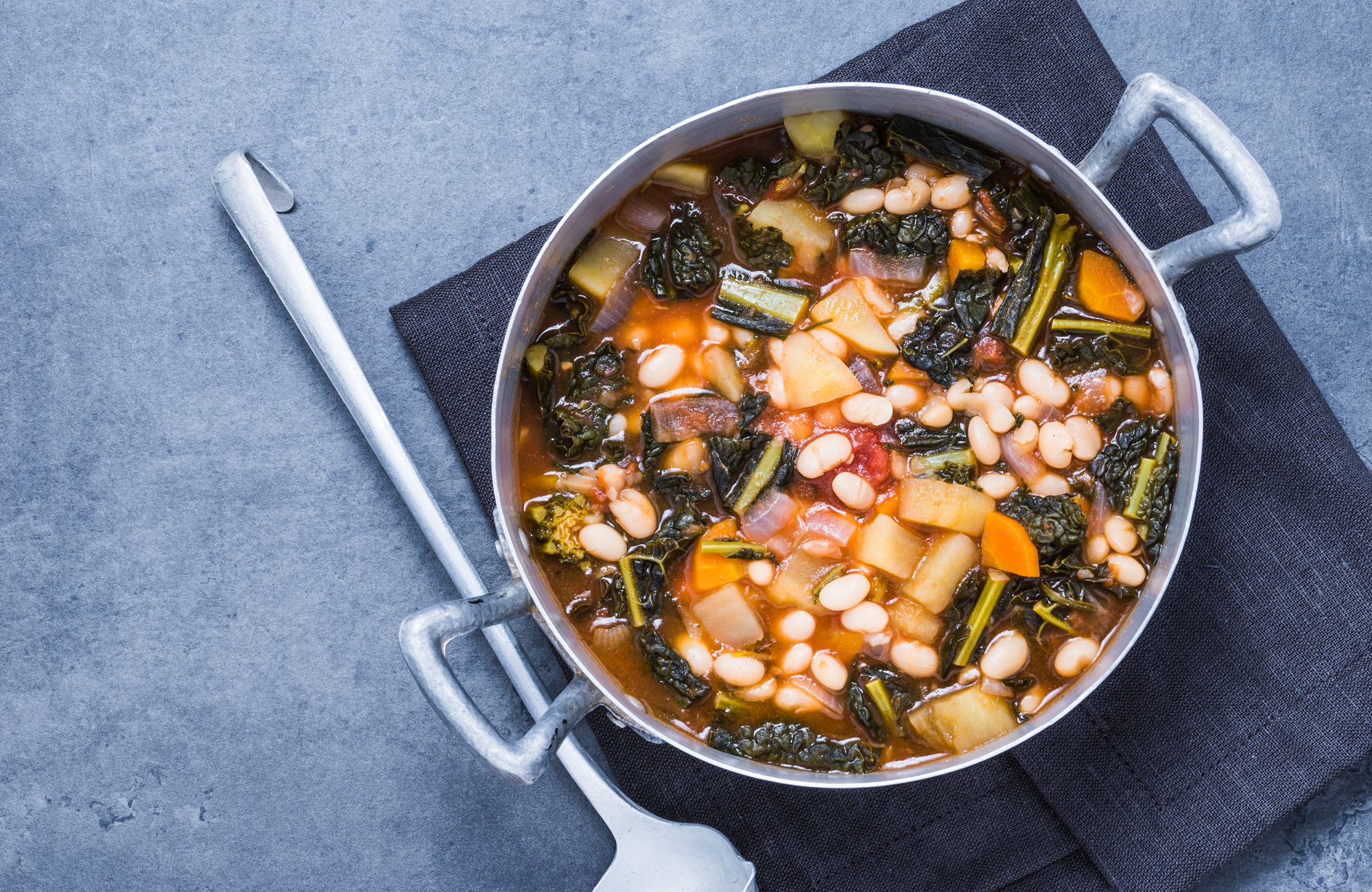 Warm up with this Chicken, Kale and Pesto Soup