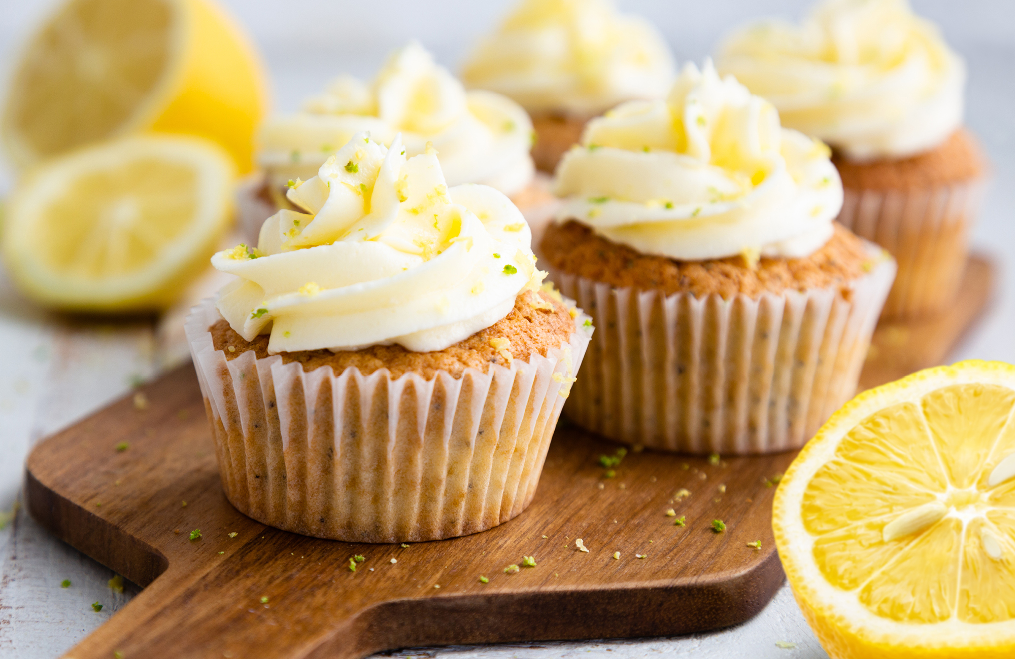 Bright and Delicious Lemon Buttercream Cupcakes